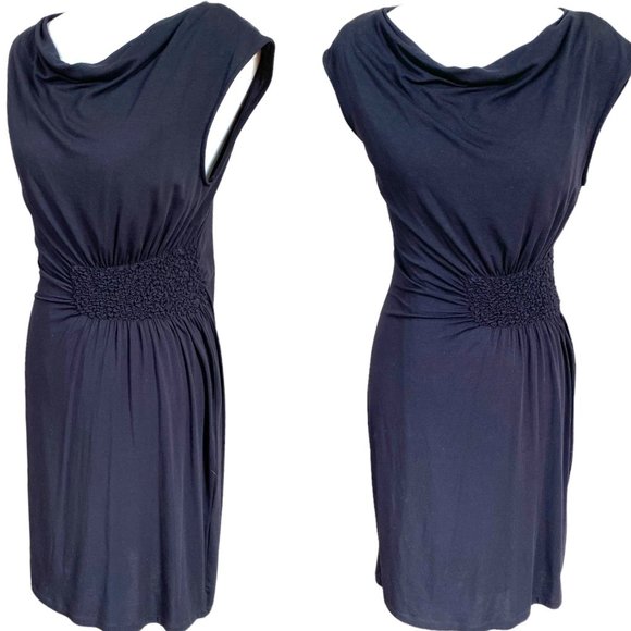 ALLUDE Dresses & Skirts - ALLUDE Dress Designer Sleeveless Jersey Gathered LBD Stretch Pencil Size Medium